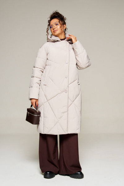 Пальто Beautiful&Free 8024 жемчуг - фото 12