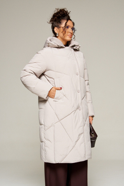 Пальто Beautiful&Free 8024 жемчуг - фото 11