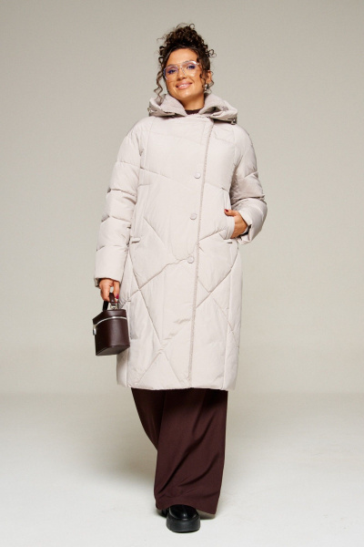 Пальто Beautiful&Free 8024 жемчуг - фото 9