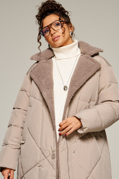 Пальто Beautiful&Free 8024 капучино - фото 8