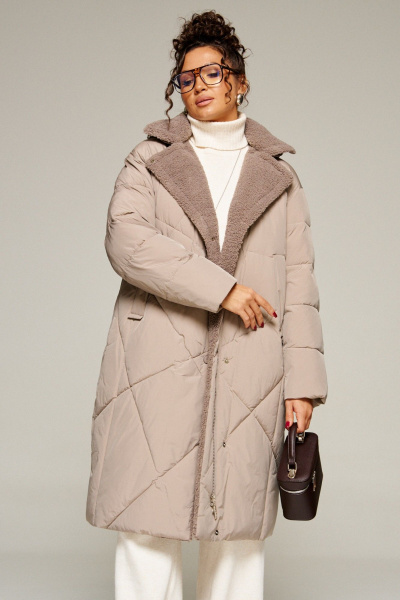 Пальто Beautiful&Free 8024 капучино - фото 7