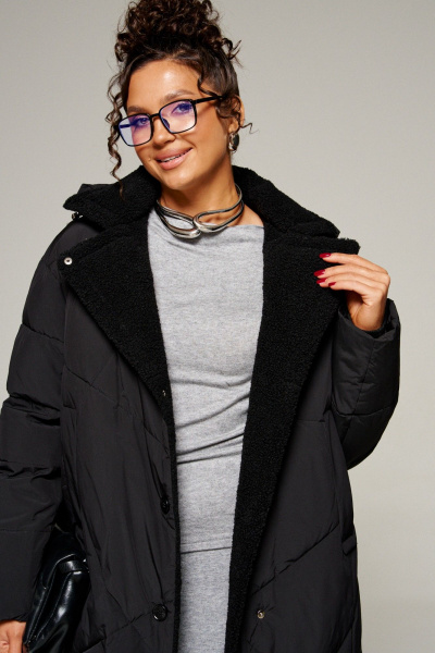 Пальто Beautiful&Free 8024 черный - фото 9