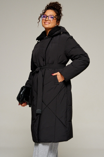 Пальто Beautiful&Free 8024 черный - фото 2