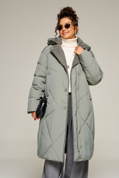 Пальто Beautiful&Free 8024 шалфей - фото 10