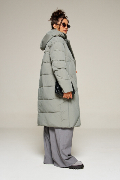 Пальто Beautiful&Free 8024 шалфей - фото 7