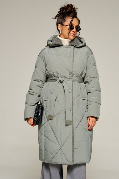 Пальто Beautiful&Free 8024 шалфей - фото 6