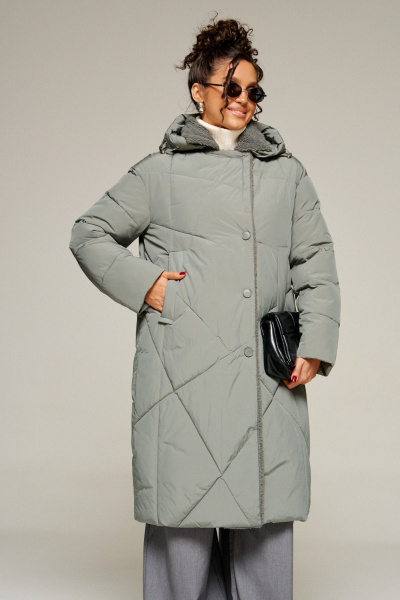 Пальто Beautiful&Free 8024 шалфей - фото 2