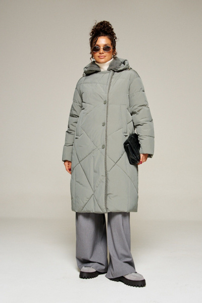 Пальто Beautiful&Free 8024 шалфей - фото 1