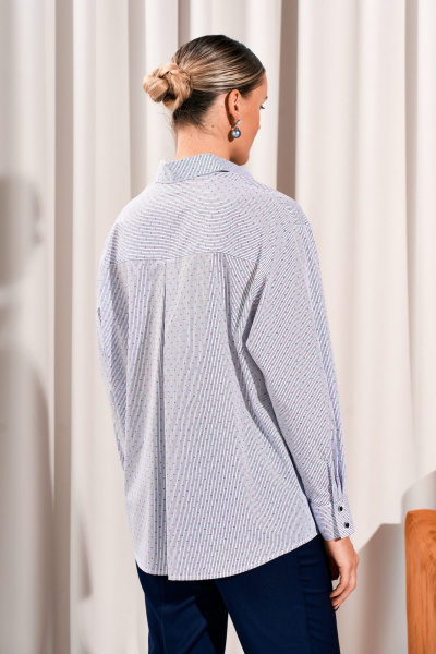 Рубашка Lissana 5037 бело-сине-красный - фото 6