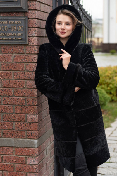 Пальто Мехофф Линия190.12-52 черный - фото 6