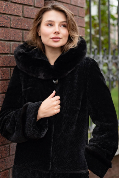 Пальто Мехофф Линия190.12-52 черный - фото 3