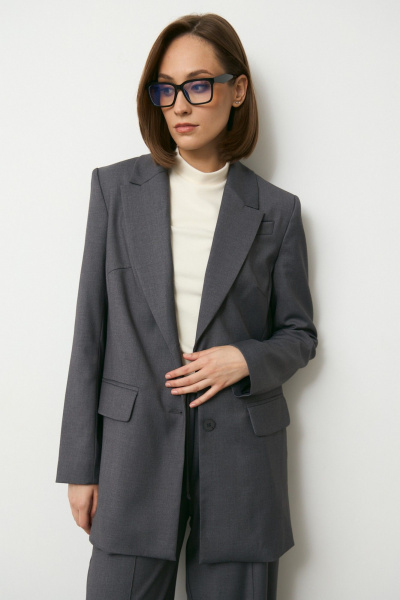 Брюки, жакет Luitui R4049 темно-серый - фото 4