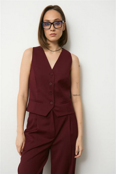 Брюки Luitui R2055 винный - фото 2