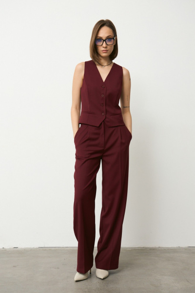 Брюки Luitui R2055 винный - фото 1