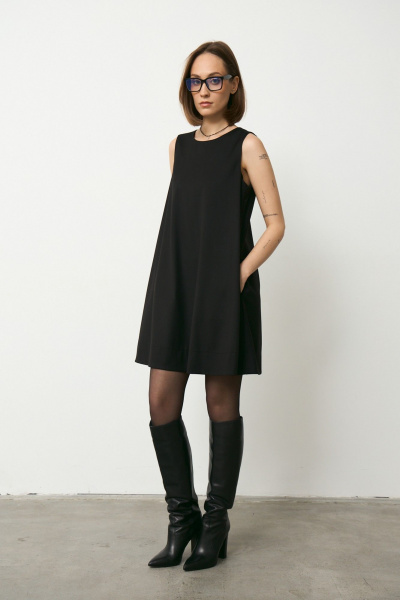 Платье Luitui R1095 черный - фото 9