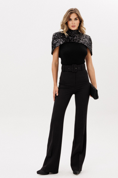 Брюки EOLA 2925.3 черный_меланж - фото 7