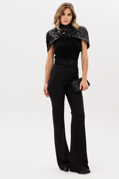 Брюки EOLA 2925.3 черный_меланж - фото 6