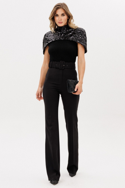 Брюки EOLA 2925.3 черный_меланж - фото 4