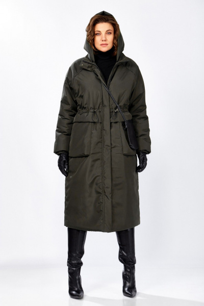 Пальто Lady Secret 8295 хаки - фото 12