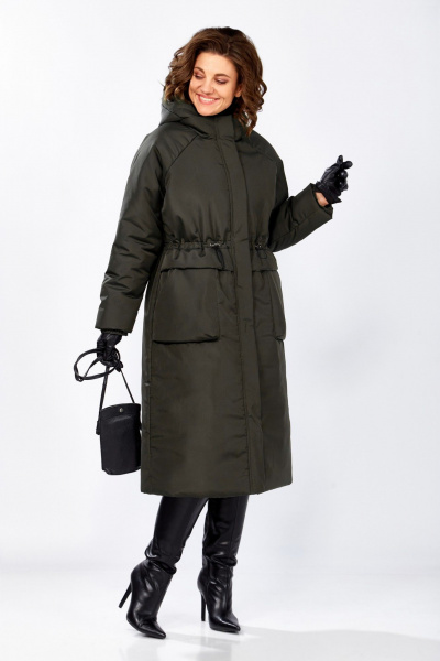 Пальто Lady Secret 8295 хаки - фото 11
