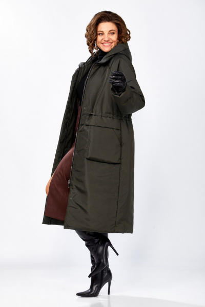 Пальто Lady Secret 8295 хаки - фото 3