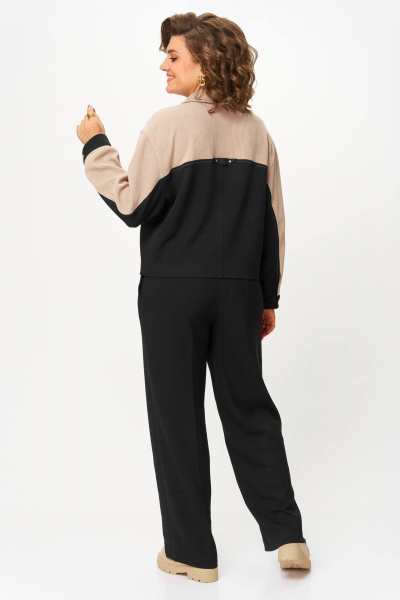 Брюки, жакет Karina deLux M-1398 черно-бежевый - фото 2