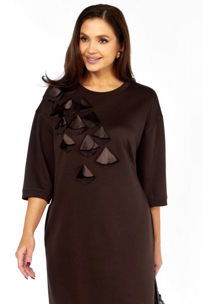 Платье Karina deLux M-1405 коричневый - фото 5