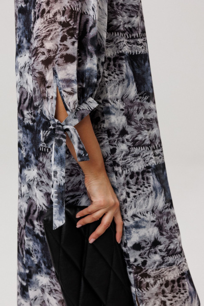 Платье Anelli 1733 леопардовый_серый - фото 8