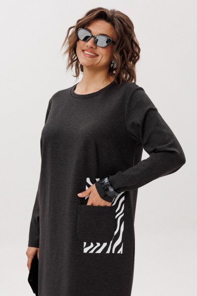 Платье Anelli 1427.1 гравити_зебра - фото 10