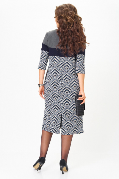 Платье Michel chic 2188 серый-голубой - фото 5