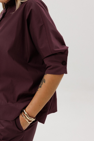 Блуза, брюки Ma Vie М-5806 бордовый - фото 13