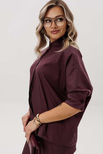 Блуза, брюки Ma Vie М-5806 бордовый - фото 12