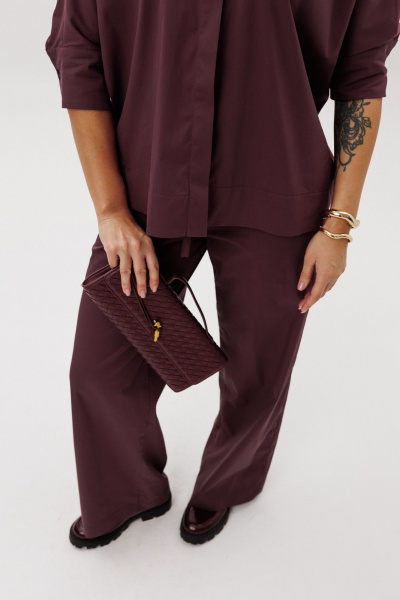 Блуза, брюки Ma Vie М-5806 бордовый - фото 11