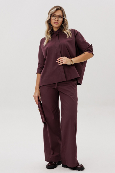 Блуза, брюки Ma Vie М-5806 бордовый - фото 8