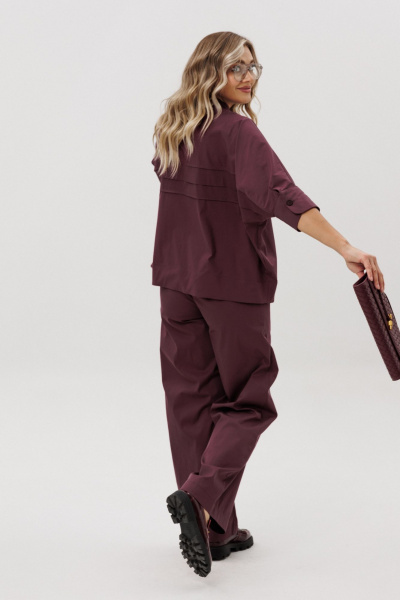 Блуза, брюки Ma Vie М-5806 бордовый - фото 5