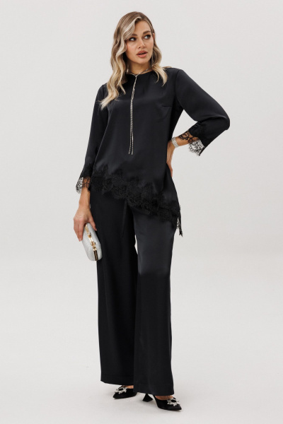 Блуза, брюки Ma Vie М-708 черный - фото 9