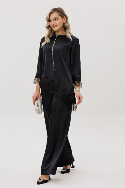 Блуза, брюки Ma Vie М-708 черный - фото 2