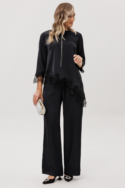 Блуза, брюки Ma Vie М-708 черный - фото 1