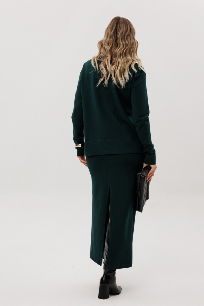 Джемпер, юбка Ma Vie 713 изумрудный - фото 6