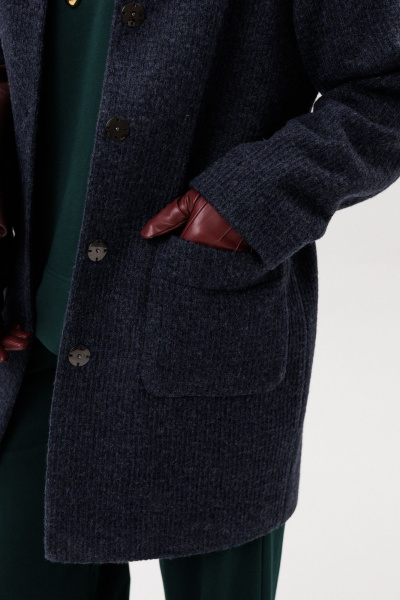 Пальто Ma Vie 714 синий - фото 6