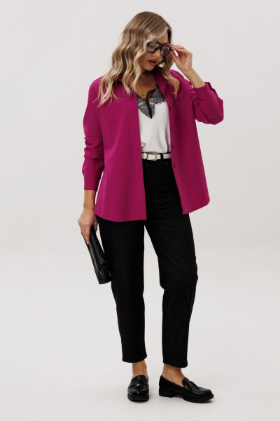 Рубашка Ma Vie М-715 фуксия - фото 8