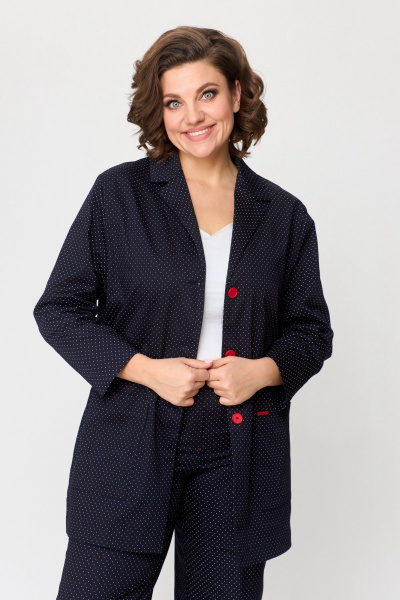 Жакет БелЭльСтиль 409-3_17_22 чернильно-синий - фото 3