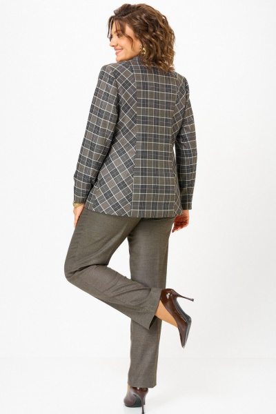 Жакет БелЭльСтиль 412-3_14_22 клетка_коричневая_ - фото 7