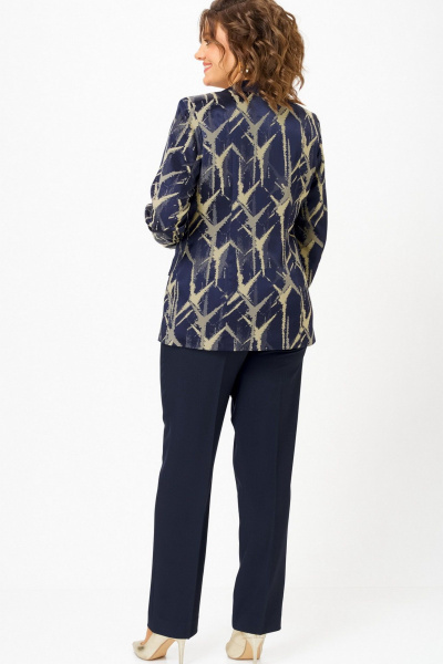 Жакет БелЭльСтиль 412-3_14_22 синий+золото - фото 5