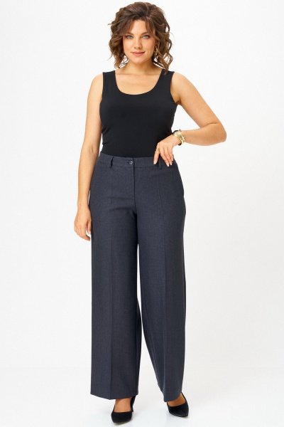 Брюки БелЭльСтиль 601-3_08_22 серо-синяя клетка - фото 3