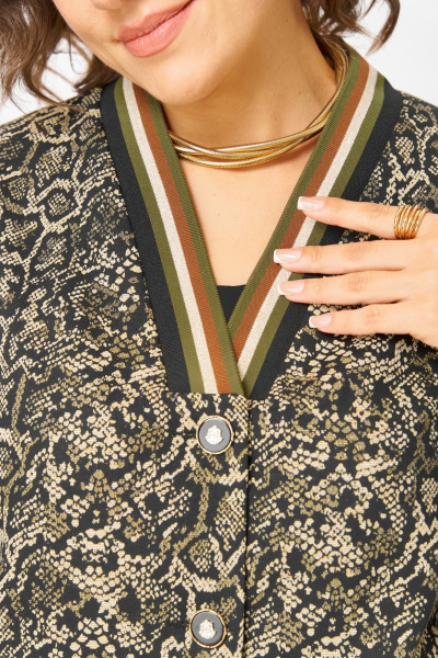 Жакет БелЭльСтиль 878-3_28_22 золото+черный - фото 9