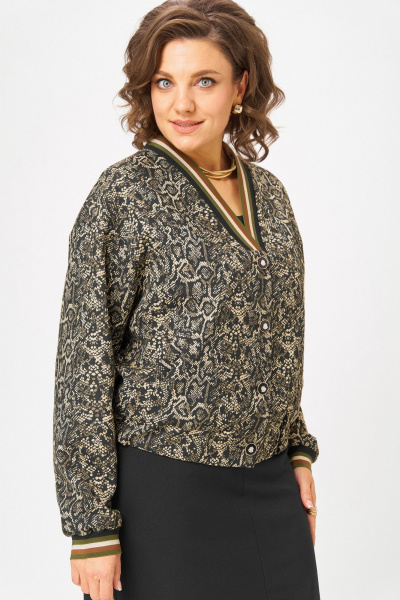 Жакет БелЭльСтиль 878-3_28_22 золото+черный - фото 8