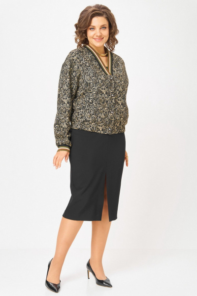 Жакет БелЭльСтиль 878-3_28_22 золото+черный - фото 3