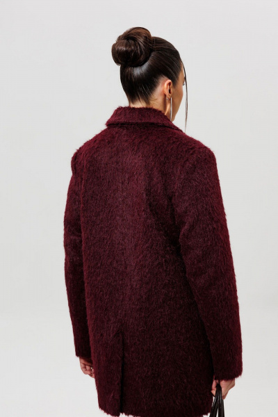 Пальто Mislana 1148 бордовый - фото 9