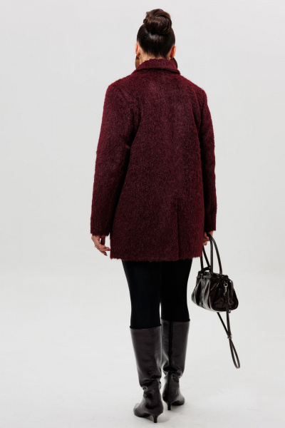 Пальто Mislana 1148 бордовый - фото 8